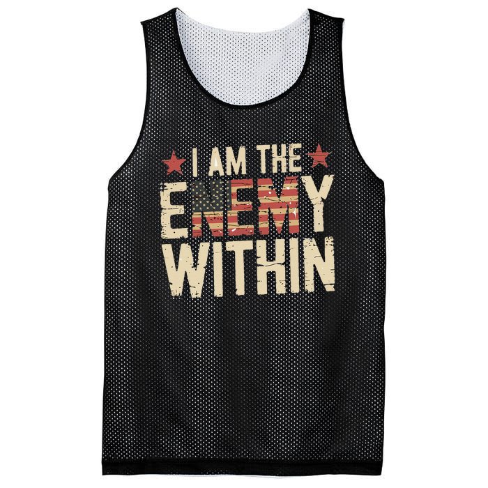 I Am The Enemy Within Kamala Harris Trump Mesh Reversible Basketball Jersey Tank