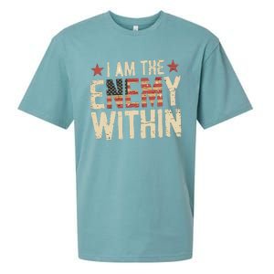 I Am The Enemy Within Kamala Harris Trump Sueded Cloud Jersey T-Shirt