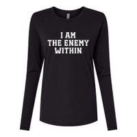 I Am The Enemy Within Kamala Harris Trump Womens Cotton Relaxed Long Sleeve T-Shirt