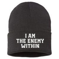 I Am The Enemy Within Kamala Harris Trump Sustainable Knit Beanie