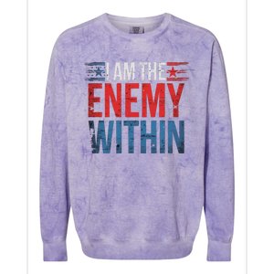 I Am The Enemy Within Kamala Harris Trump Colorblast Crewneck Sweatshirt