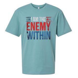 I Am The Enemy Within Kamala Harris Trump Sueded Cloud Jersey T-Shirt