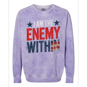 I Am The Enemy Within Kamala Harris Trump Colorblast Crewneck Sweatshirt