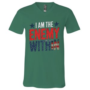 I Am The Enemy Within Kamala Harris Trump V-Neck T-Shirt