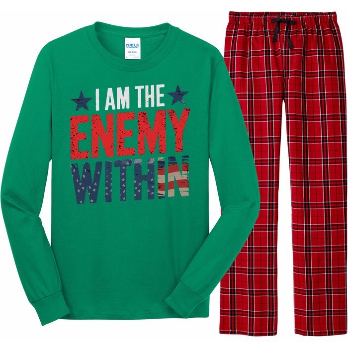 I Am The Enemy Within Kamala Harris Trump Long Sleeve Pajama Set