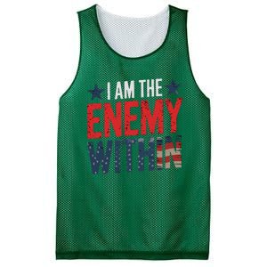 I Am The Enemy Within Kamala Harris Trump Mesh Reversible Basketball Jersey Tank