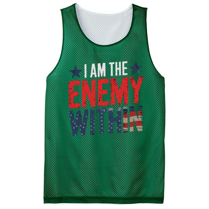 I Am The Enemy Within Kamala Harris Trump Mesh Reversible Basketball Jersey Tank