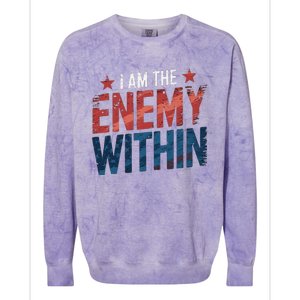 I Am The Enemy Within Kamala Harris Trump Colorblast Crewneck Sweatshirt