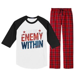 I Am The Enemy Within Kamala Harris Trump Raglan Sleeve Pajama Set