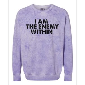 I Am The Enemy Within Kamala Harris Vs Trump Colorblast Crewneck Sweatshirt