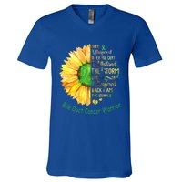 I Am The Storm Bile Duct Cancer Warrior Cool Gift V-Neck T-Shirt