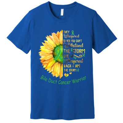 I Am The Storm Bile Duct Cancer Warrior Cool Gift Premium T-Shirt