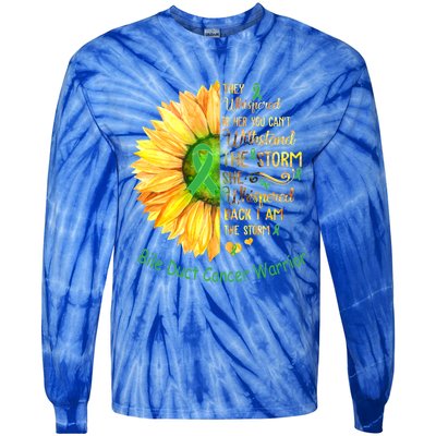 I Am The Storm Bile Duct Cancer Warrior Cool Gift Tie-Dye Long Sleeve Shirt