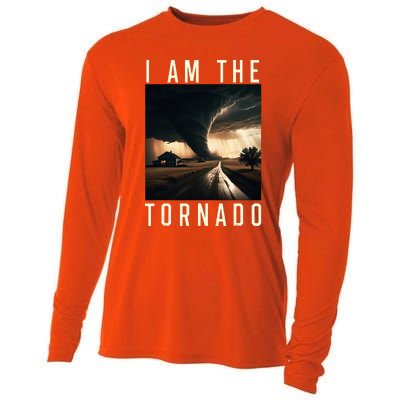 I Am The Tornado Costume Storm Hurricane Meteorologist Cooling Performance Long Sleeve Crew