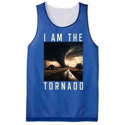 I Am The Tornado Costume Storm Hurricane Meteorologist Mesh Reversible Basketball Jersey Tank