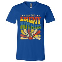 I Am The Enemy Within America V-Neck T-Shirt