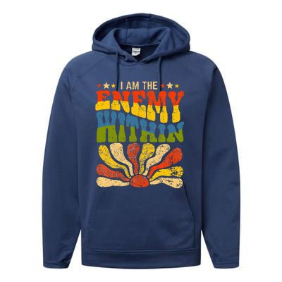 I Am The Enemy Within America Performance Fleece Hoodie