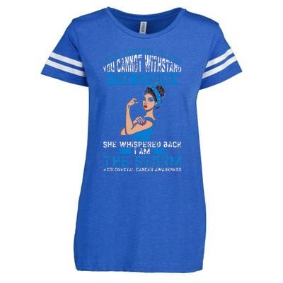 I Am The Storm Colorectal Cancer Awareness Enza Ladies Jersey Football T-Shirt