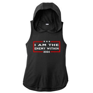 I Am The Enemy Within Ladies PosiCharge Tri-Blend Wicking Draft Hoodie Tank