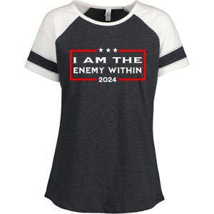 I Am The Enemy Within Enza Ladies Jersey Colorblock Tee