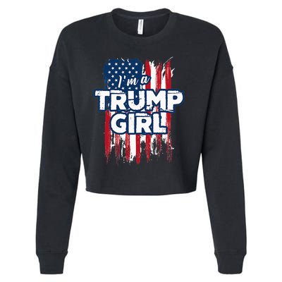 IM A Trump Girl Cropped Pullover Crew