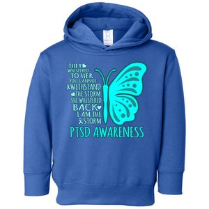 I Am The Storm Ptsd Stress Awareness Ribbon Graphic Gift Toddler Hoodie