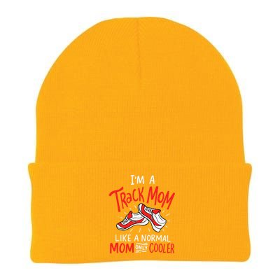 I'm A Track Mom Athletic Field Runner Mothers Day Knit Cap Winter Beanie