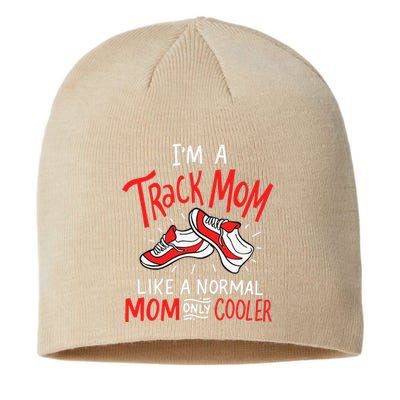 I'm A Track Mom Athletic Field Runner Mothers Day Sustainable Beanie