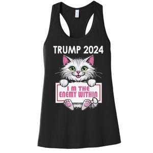 I Am The Enemy Within Kamala Harris 2024 Trump President Women's Racerback Tank