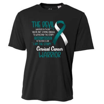 I am the storm Cervical Cancer Warrior Cooling Performance Crew T-Shirt