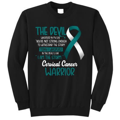 I am the storm Cervical Cancer Warrior Sweatshirt