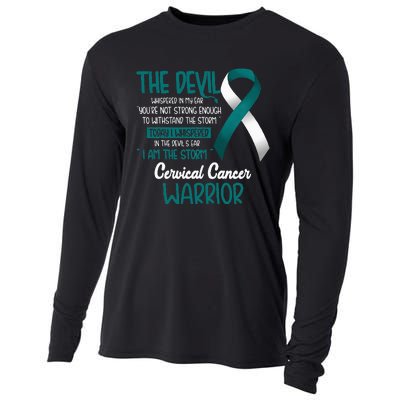 I am the storm Cervical Cancer Warrior Cooling Performance Long Sleeve Crew