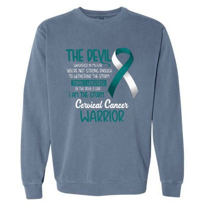 I am the storm Cervical Cancer Warrior Garment-Dyed Sweatshirt