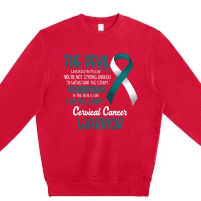 I am the storm Cervical Cancer Warrior Premium Crewneck Sweatshirt