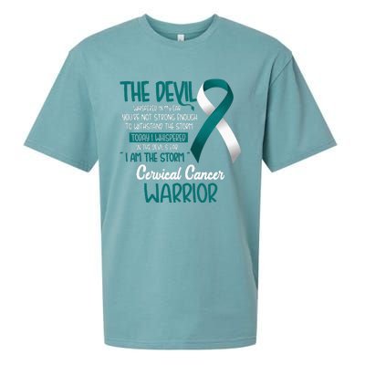 I am the storm Cervical Cancer Warrior Sueded Cloud Jersey T-Shirt