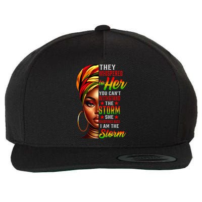 I Am The Storm Juneteenth Black History Month African Wool Snapback Cap