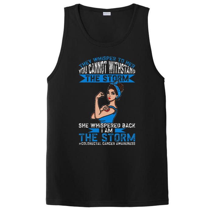 I Am The Storm Colorectal Cancer Awareness PosiCharge Competitor Tank