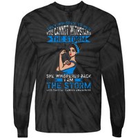 I Am The Storm Colorectal Cancer Awareness Tie-Dye Long Sleeve Shirt