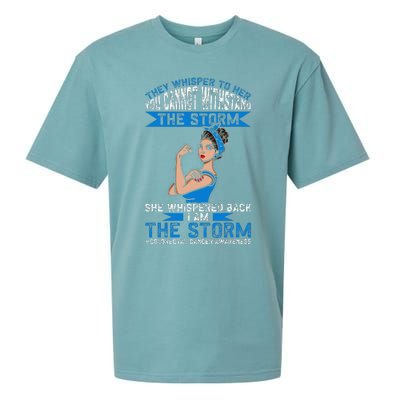 I Am The Storm Colorectal Cancer Awareness Sueded Cloud Jersey T-Shirt