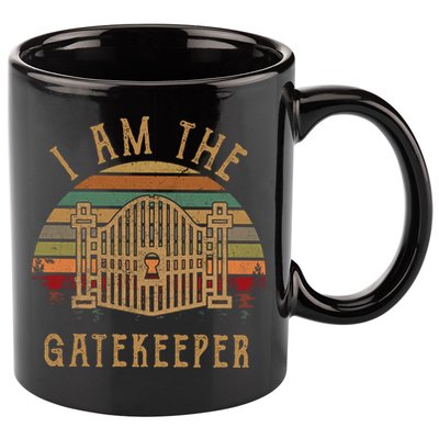 I Am The Gatekeeper Vintage Matching With The Keymaster 11oz C Handle Ceramic Mug