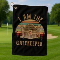 I Am The Gatekeeper Vintage Matching With The Keymaster Golf Towel