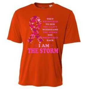 I Am The Storm Quote Breast Cancer Awareness Cooling Performance Crew T-Shirt