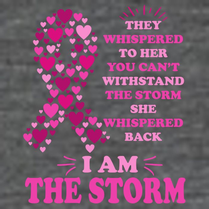 I Am The Storm Quote Breast Cancer Awareness Tall T-Shirt