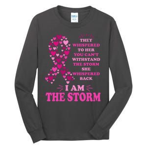 I Am The Storm Quote Breast Cancer Awareness Tall Long Sleeve T-Shirt