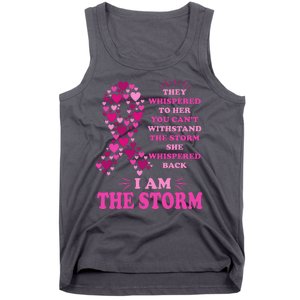 I Am The Storm Quote Breast Cancer Awareness Tank Top