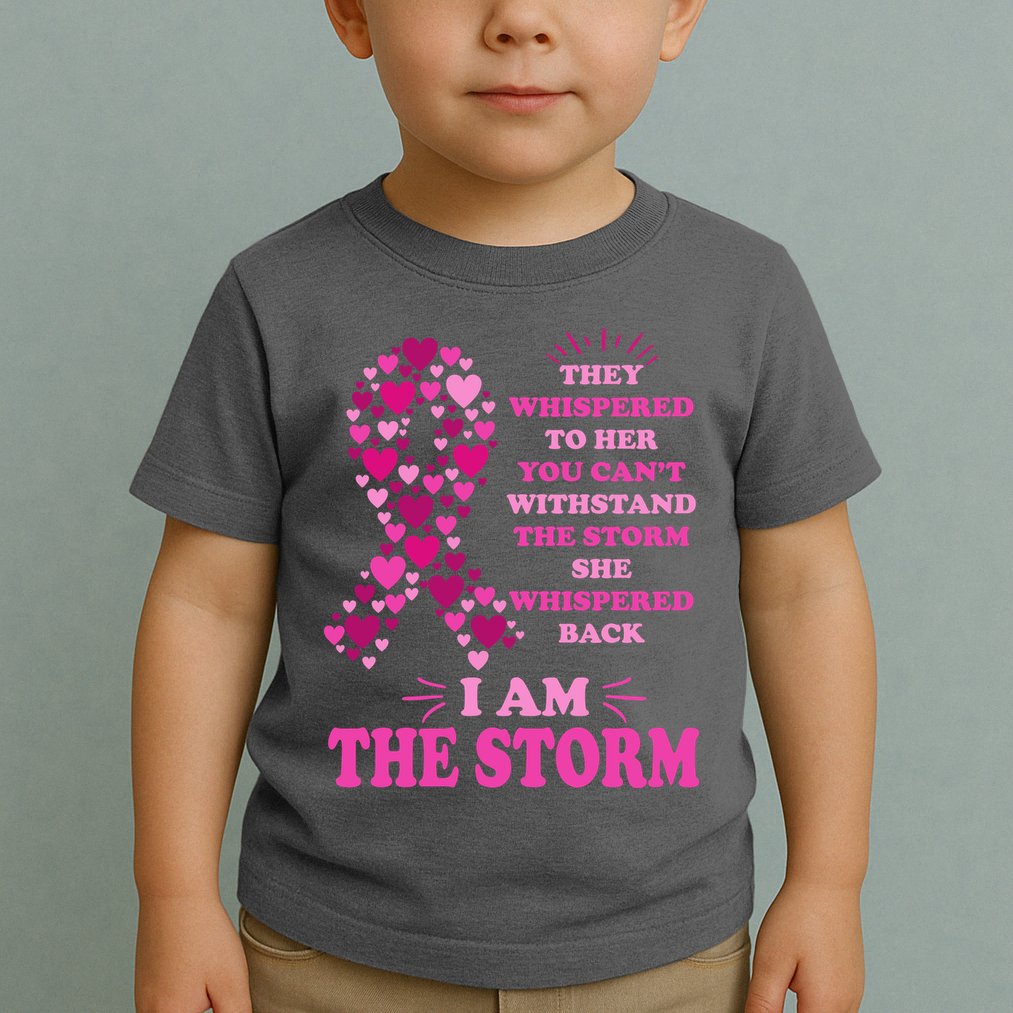 I Am The Storm Quote Breast Cancer Awareness Toddler T-Shirt