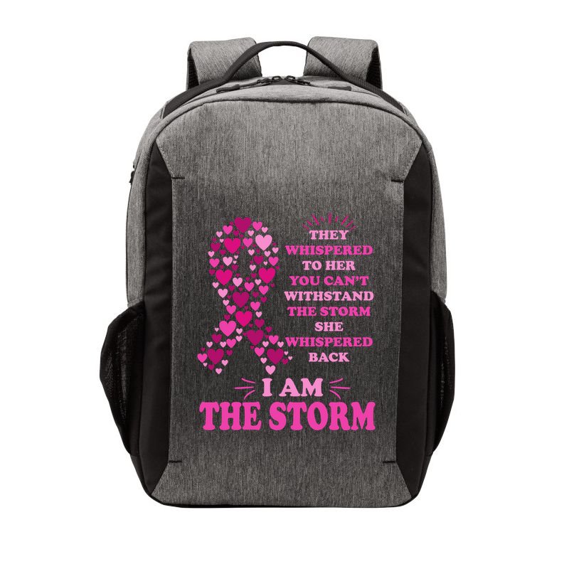 I Am The Storm Quote Breast Cancer Awareness Vector Backpack