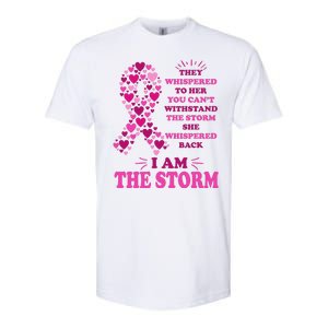 I Am The Storm Quote Breast Cancer Awareness Softstyle CVC T-Shirt