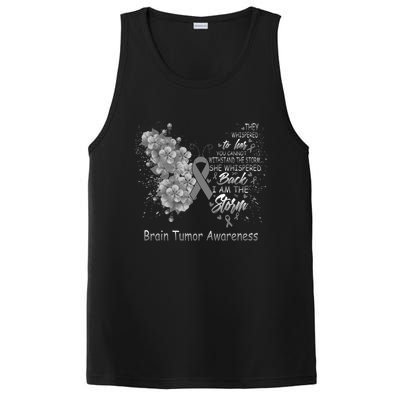 I Am The Storm Brain Tumor Awareness Butterfly Funny Gift PosiCharge Competitor Tank