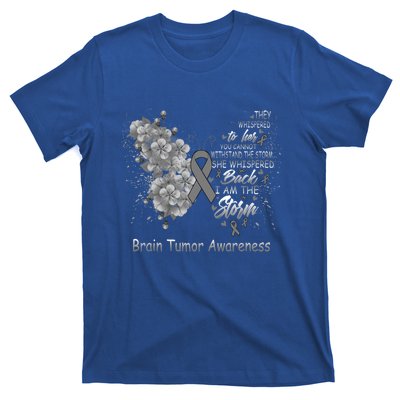 I Am The Storm Brain Tumor Awareness Butterfly Funny Gift T-Shirt